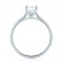 14k White Gold Solitaire Diamond Engagement Ring - Front View -  104090 - Thumbnail