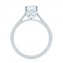 18k White Gold Solitaire Diamond Engagement Ring - Front View -  104116 - Thumbnail