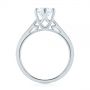 18k White Gold Solitaire Diamond Engagement Ring - Front View -  104120 - Thumbnail