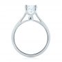 18k White Gold Solitaire Diamond Engagement Ring - Front View -  104174 - Thumbnail