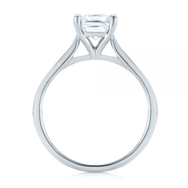 18k White Gold 18k White Gold Solitaire Diamond Engagement Ring - Front View -  104180