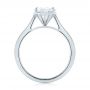 14k White Gold Solitaire Diamond Engagement Ring - Front View -  104209 - Thumbnail