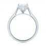 14k White Gold Solitaire Diamond Engagement Ring - Front View -  104209 - Thumbnail