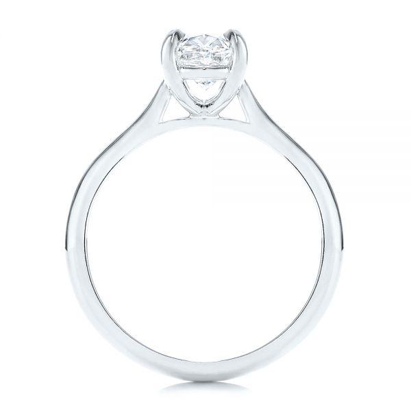 14k White Gold 14k White Gold Solitaire Diamond Engagement Ring - Front View -  106437