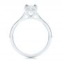 14k White Gold 14k White Gold Solitaire Diamond Engagement Ring - Front View -  106437 - Thumbnail