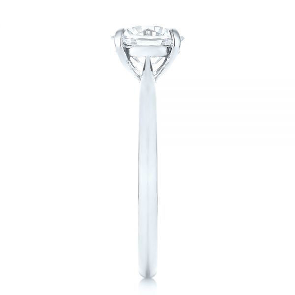 18k White Gold 18k White Gold Solitaire Diamond Engagement Ring - Side View - 103297