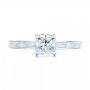 18k White Gold Solitaire Diamond Engagement Ring - Top View -  102195 - Thumbnail