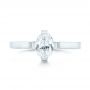 18k White Gold Solitaire Diamond Engagement Ring - Top View -  103274 - Thumbnail