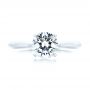 18k White Gold 18k White Gold Solitaire Diamond Engagement Ring - Top View -  103297 - Thumbnail
