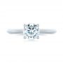 18k White Gold Solitaire Diamond Engagement Ring - Top View -  103987 - Thumbnail