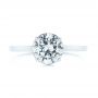 18k White Gold Solitaire Diamond Engagement Ring - Top View -  104008 - Thumbnail