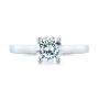 18k White Gold Solitaire Diamond Engagement Ring - Top View -  104174 - Thumbnail