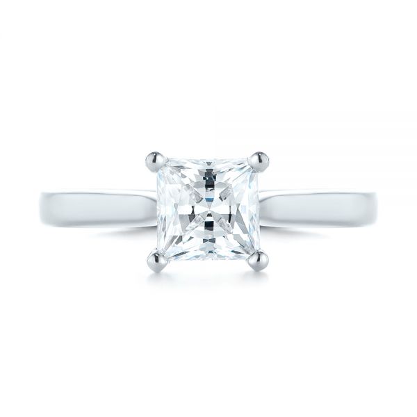  Platinum Platinum Solitaire Diamond Engagement Ring - Top View -  104180