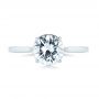  Platinum Platinum Solitaire Diamond Engagement Ring - Top View -  104209 - Thumbnail