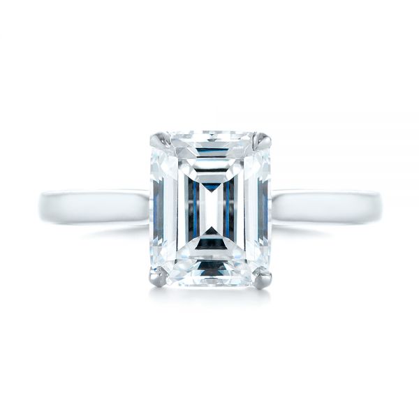  Platinum Platinum Solitaire Diamond Engagement Ring - Top View -  104210