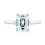 14k White Gold Solitaire Diamond Engagement Ring - Top View -  104210 - Thumbnail