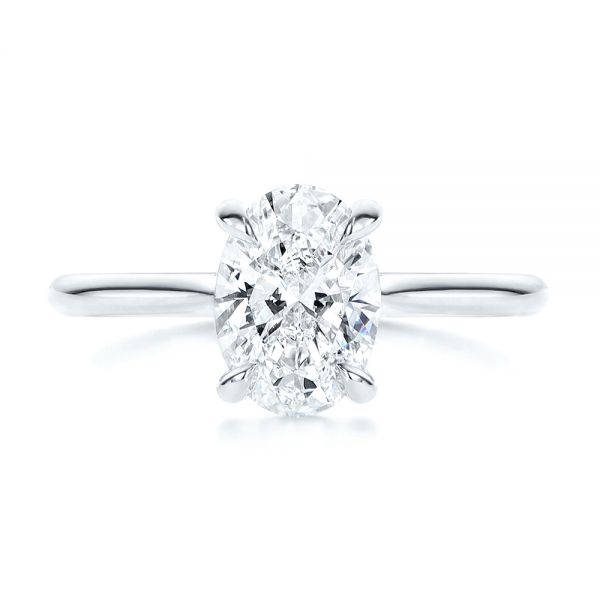  Platinum Platinum Solitaire Diamond Engagement Ring - Top View -  106437