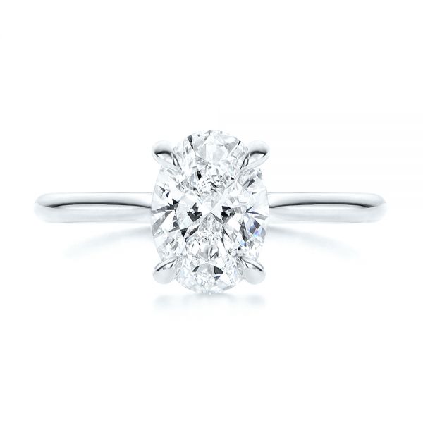  Platinum Platinum Solitaire Diamond Engagement Ring - Top View -  106437