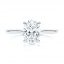  Platinum Platinum Solitaire Diamond Engagement Ring - Top View -  106437 - Thumbnail