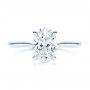  Platinum Platinum Solitaire Diamond Engagement Ring - Top View -  106437 - Thumbnail
