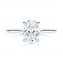 14k White Gold 14k White Gold Solitaire Diamond Engagement Ring - Top View -  106437 - Thumbnail