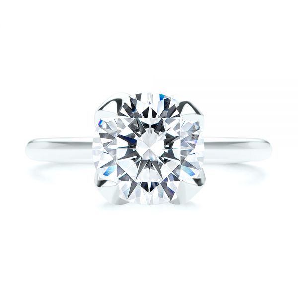  Platinum Platinum Solitaire Diamond Engagement Ring - Top View -  107132