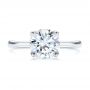 18k White Gold 18k White Gold Solitaire Diamond Engagement Ring - Top View -  107133 - Thumbnail