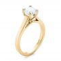 14k Yellow Gold 14k Yellow Gold Solitaire Diamond Engagement Ring - Three-Quarter View -  104174 - Thumbnail