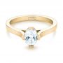 18k Yellow Gold 18k Yellow Gold Solitaire Diamond Engagement Ring - Flat View -  103274 - Thumbnail