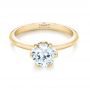 14k Yellow Gold 14k Yellow Gold Solitaire Diamond Engagement Ring - Flat View -  103296 - Thumbnail