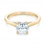 14k Yellow Gold 14k Yellow Gold Solitaire Diamond Engagement Ring - Flat View -  104087 - Thumbnail