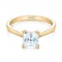 14k Yellow Gold 14k Yellow Gold Solitaire Diamond Engagement Ring - Flat View -  104180 - Thumbnail