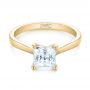 18k Yellow Gold 18k Yellow Gold Solitaire Diamond Engagement Ring - Flat View -  104180 - Thumbnail