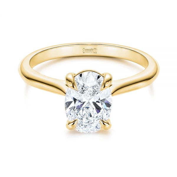 14k Yellow Gold 14k Yellow Gold Solitaire Diamond Engagement Ring - Flat View -  106437