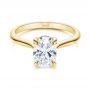 18k Yellow Gold 18k Yellow Gold Solitaire Diamond Engagement Ring - Flat View -  106437 - Thumbnail