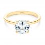 14k Yellow Gold 14k Yellow Gold Solitaire Diamond Engagement Ring - Flat View -  106863 - Thumbnail