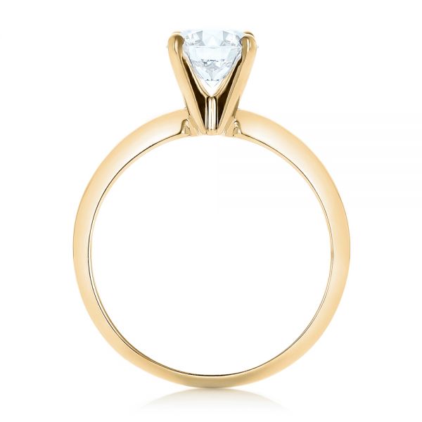 18k Yellow Gold 18k Yellow Gold Solitaire Diamond Engagement Ring - Front View - 103141
