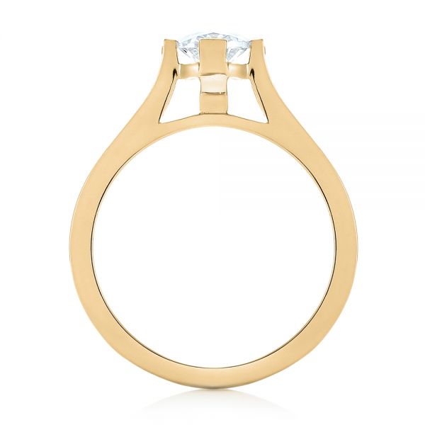 18k Yellow Gold 18k Yellow Gold Solitaire Diamond Engagement Ring - Front View -  103274
