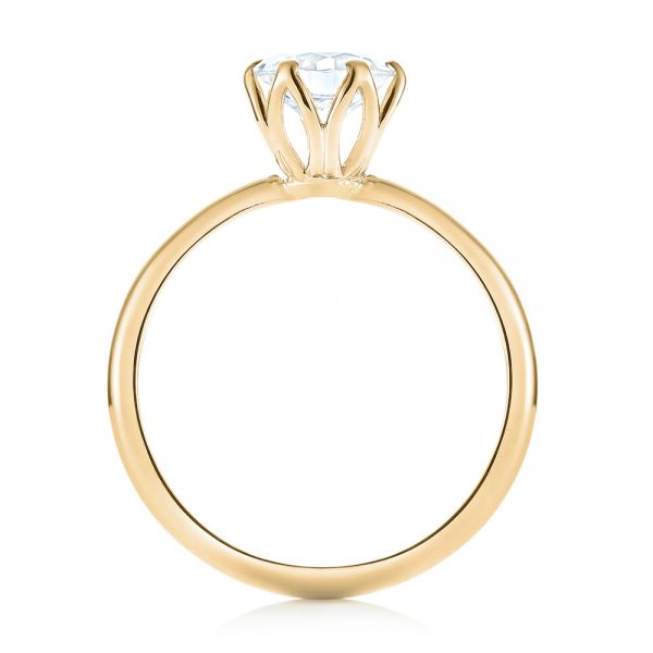 18k Yellow Gold 18k Yellow Gold Solitaire Diamond Engagement Ring - Front View - 103296