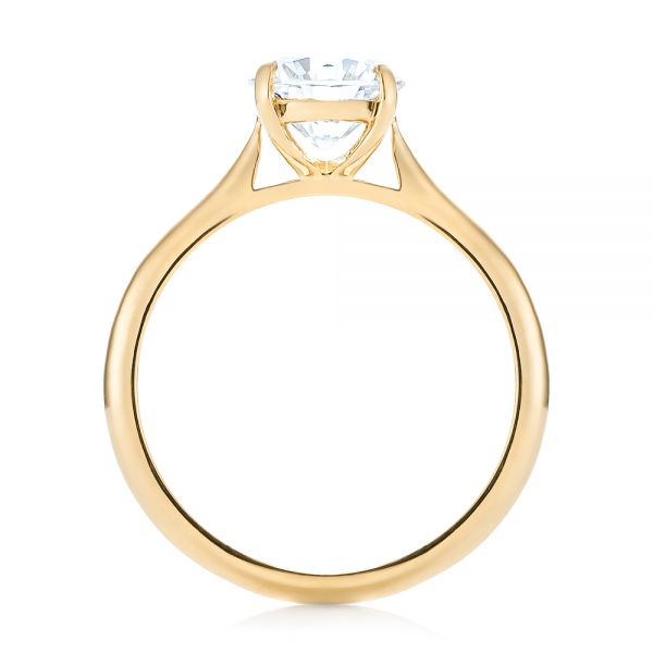 14k Yellow Gold 14k Yellow Gold Solitaire Diamond Engagement Ring - Front View -  103297