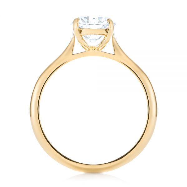 18k Yellow Gold 18k Yellow Gold Solitaire Diamond Engagement Ring - Front View - 103297