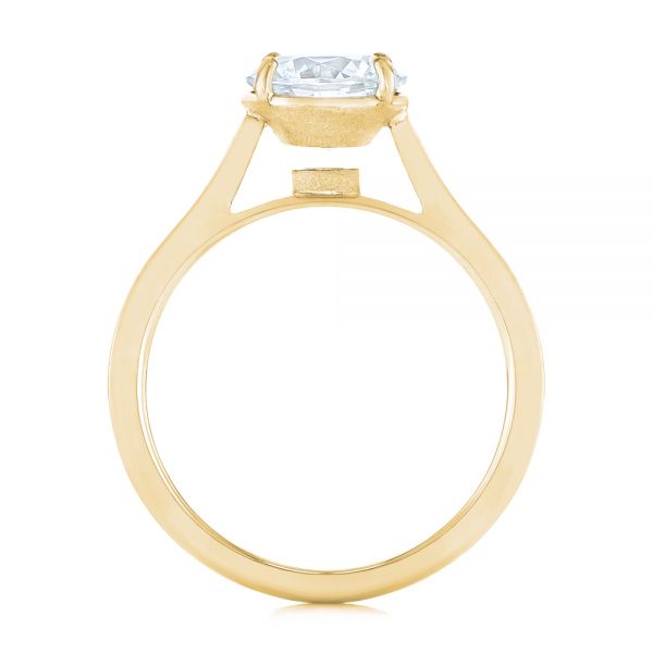 18k Yellow Gold 18k Yellow Gold Solitaire Diamond Engagement Ring - Front View -  104008