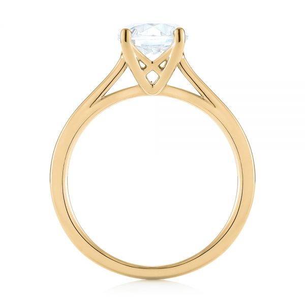 14k Yellow Gold 14k Yellow Gold Solitaire Diamond Engagement Ring - Front View -  104087