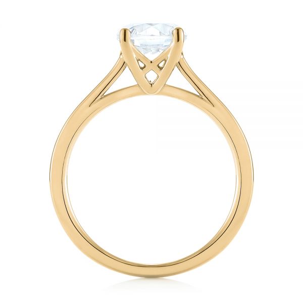 18k Yellow Gold 18k Yellow Gold Solitaire Diamond Engagement Ring - Front View - 104087