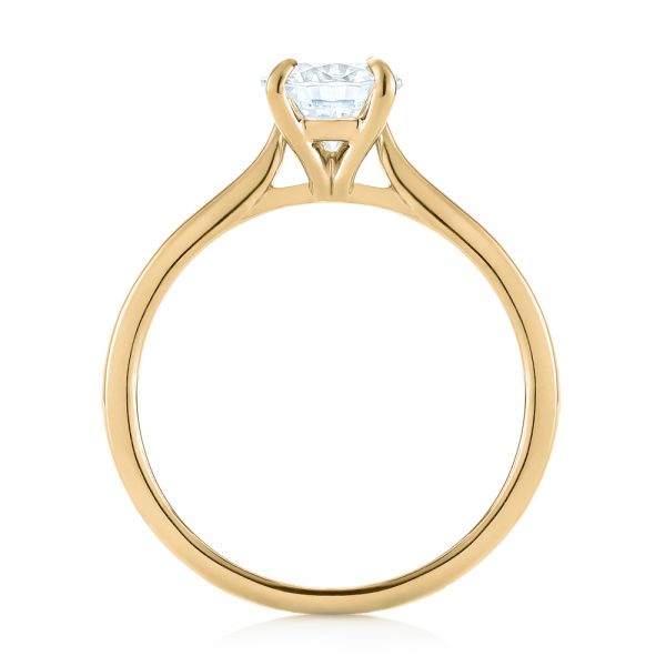 18k Yellow Gold 18k Yellow Gold Solitaire Diamond Engagement Ring - Front View - 104090