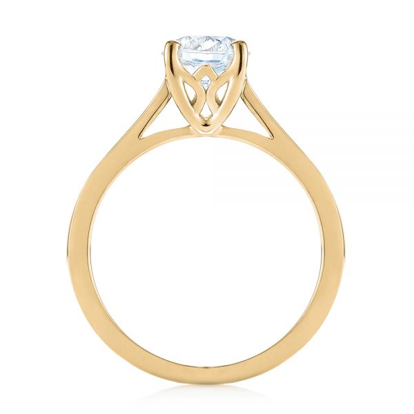 14k Yellow Gold 14k Yellow Gold Solitaire Diamond Engagement Ring - Front View -  104116