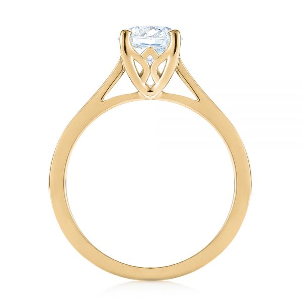 18k Yellow Gold 18k Yellow Gold Solitaire Diamond Engagement Ring - Front View - 104116
