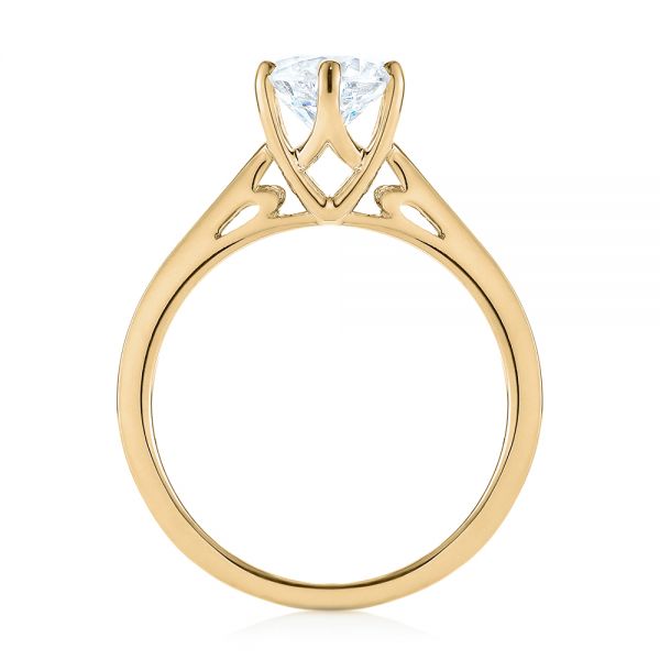 18k Yellow Gold 18k Yellow Gold Solitaire Diamond Engagement Ring - Front View - 104120
