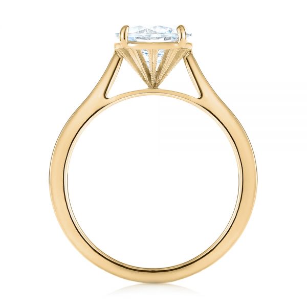 18k Yellow Gold 18k Yellow Gold Solitaire Diamond Engagement Ring - Front View -  104209