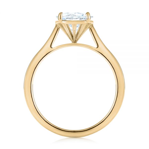 14k Yellow Gold 14k Yellow Gold Solitaire Diamond Engagement Ring - Front View - 104209